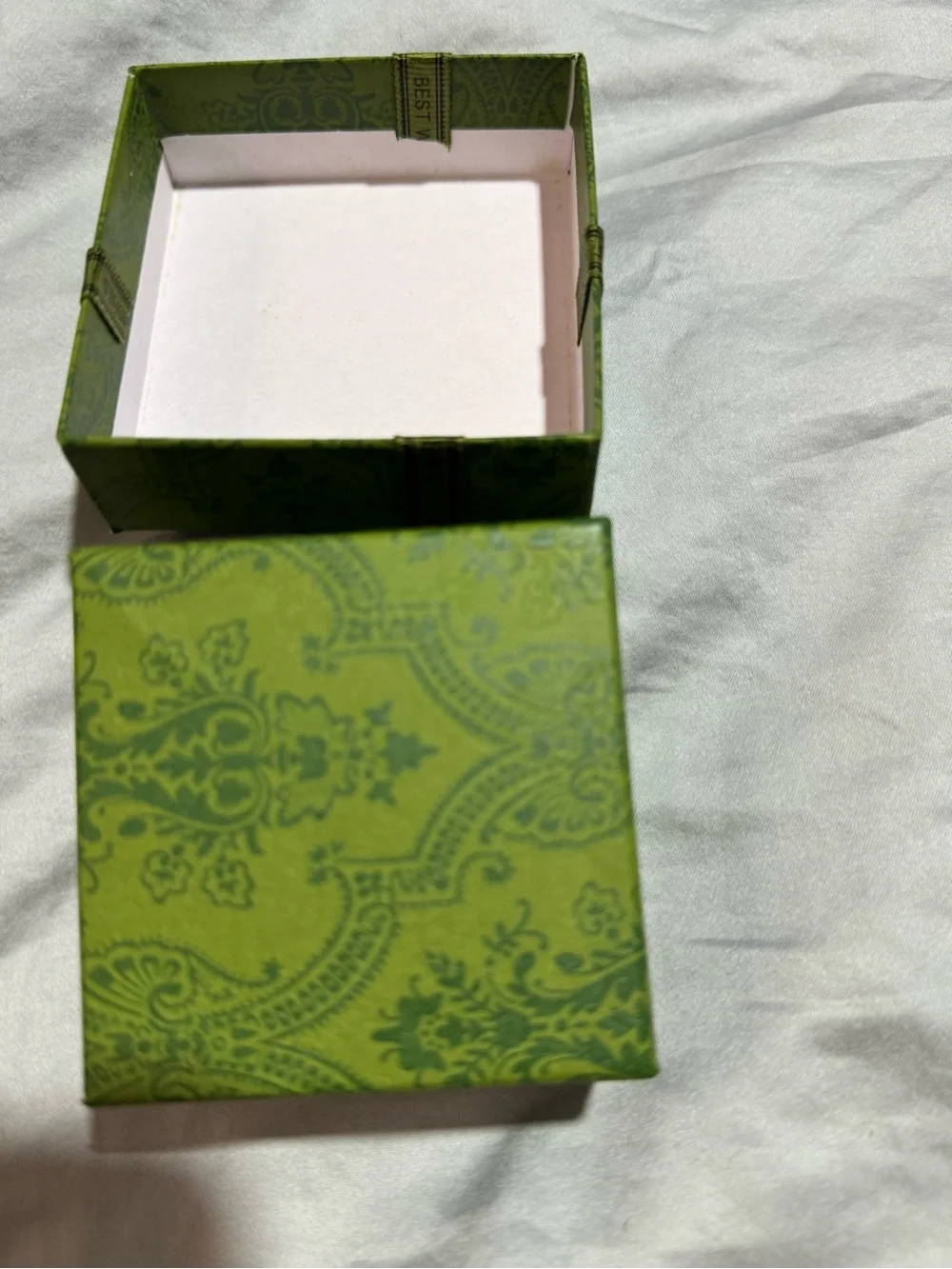 Small Green Decorative Gift Box with Bow